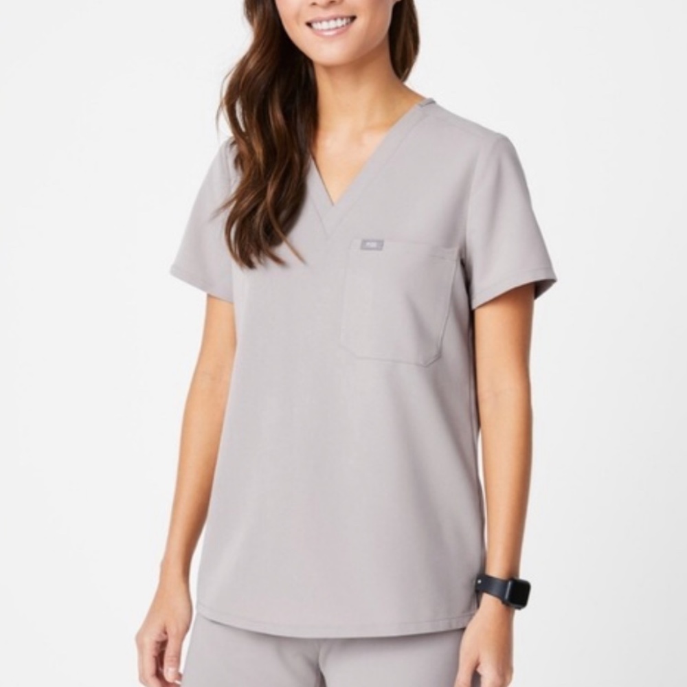 Slate Gray Figs Catarina scrub top - Large